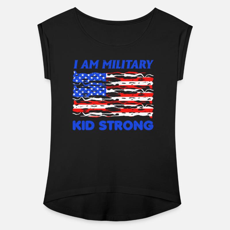 Military Kid proud and strong American Soldiers
