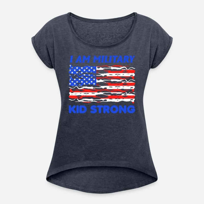 Military Kid proud and strong American Soldiers