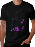 Abstract Graphic Print Black Casual T-Shirt