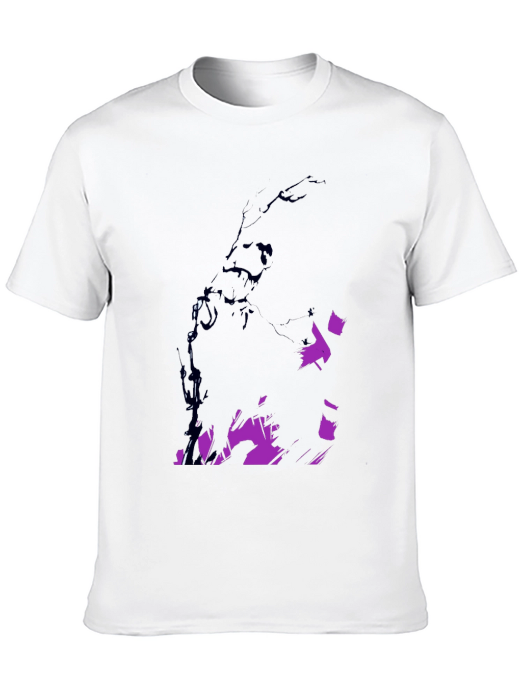 Abstract Graphic Print Black Casual T-Shirt