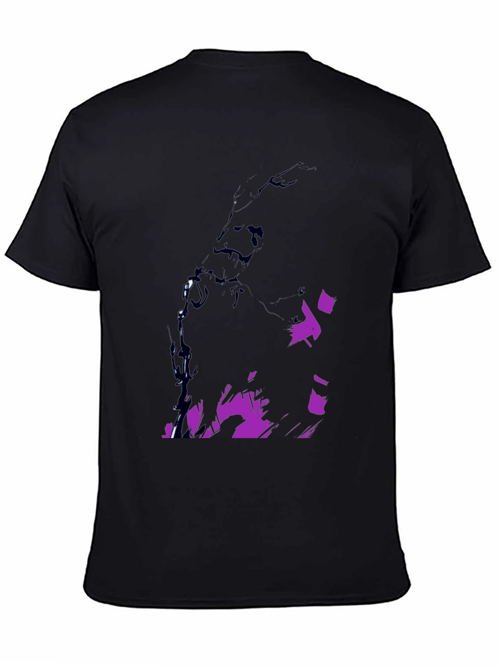 Abstract Graphic Print Black Casual T-Shirt