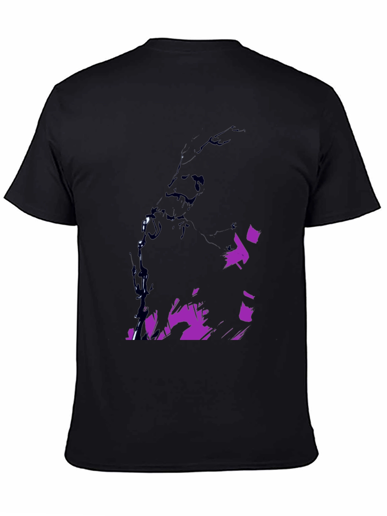 Abstract Graphic Print Black Casual T-Shirt