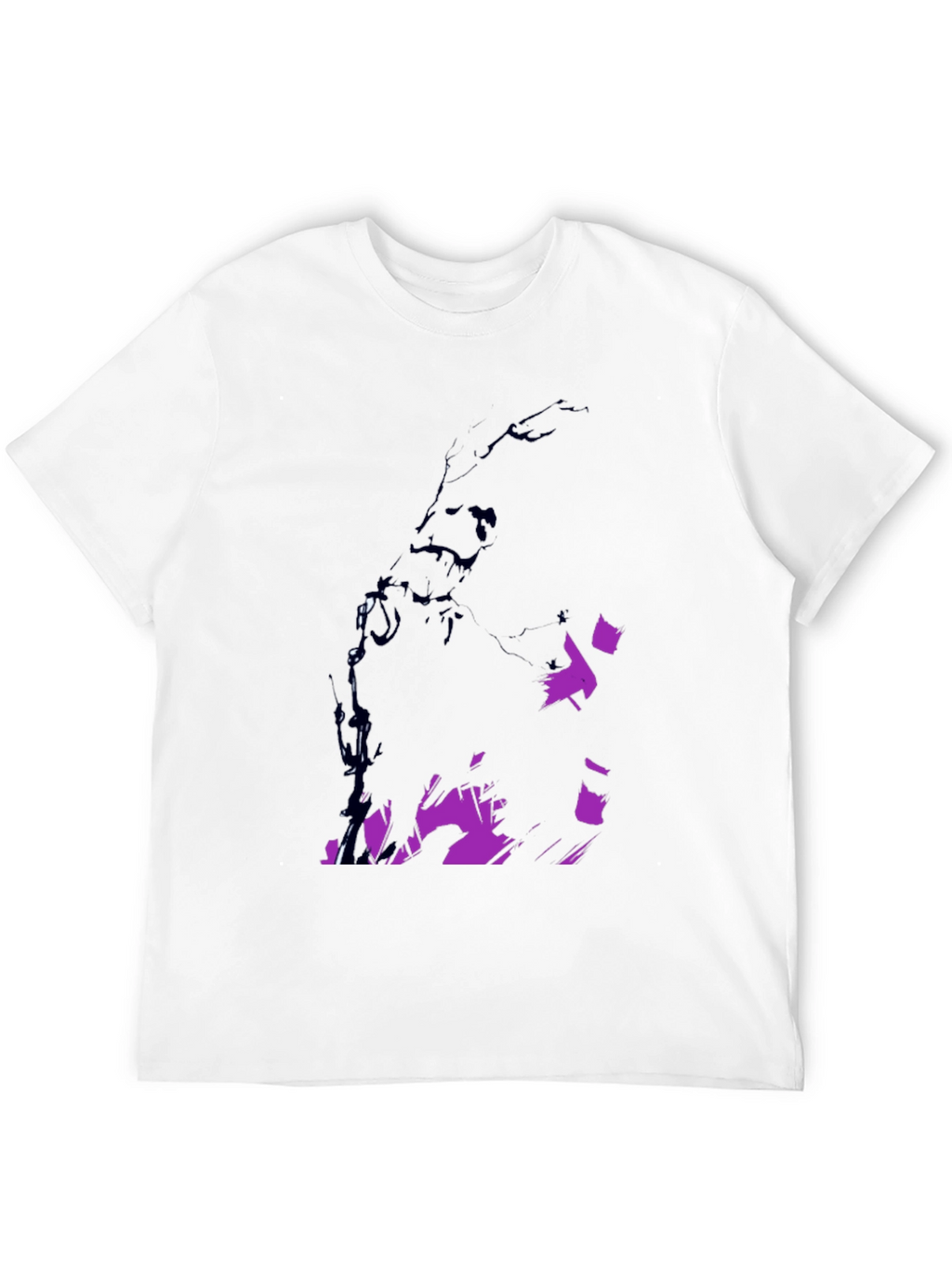 Abstract Graphic Print Black Casual T-Shirt