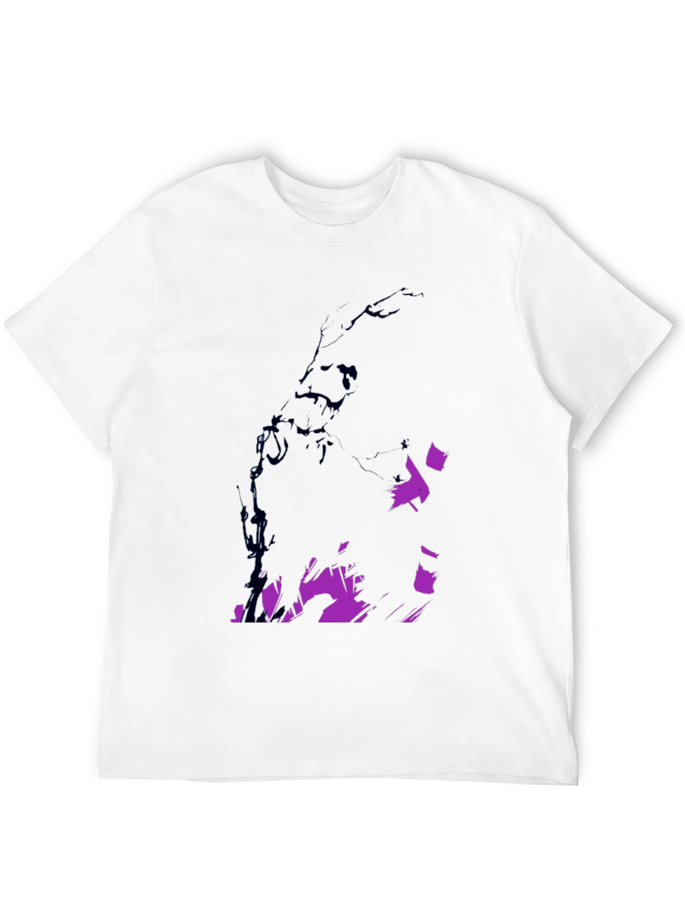 Abstract Graphic Print Black Casual T-Shirt