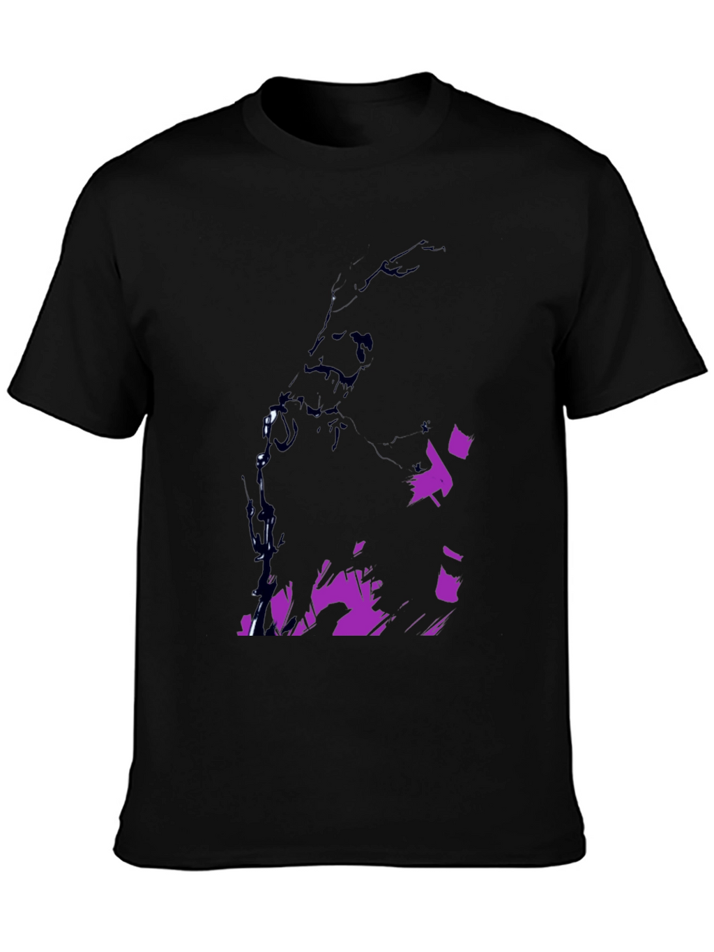 Abstract Graphic Print Black Casual T-Shirt