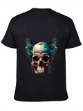Skull & Bats Graphic Tee - Gothic Style T-Shirt