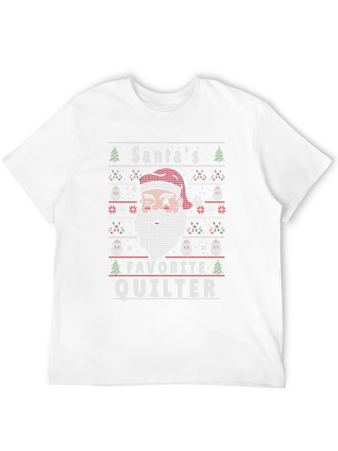 Santas Favorite Quilter Ugly Christmas Sweater T-Shirt