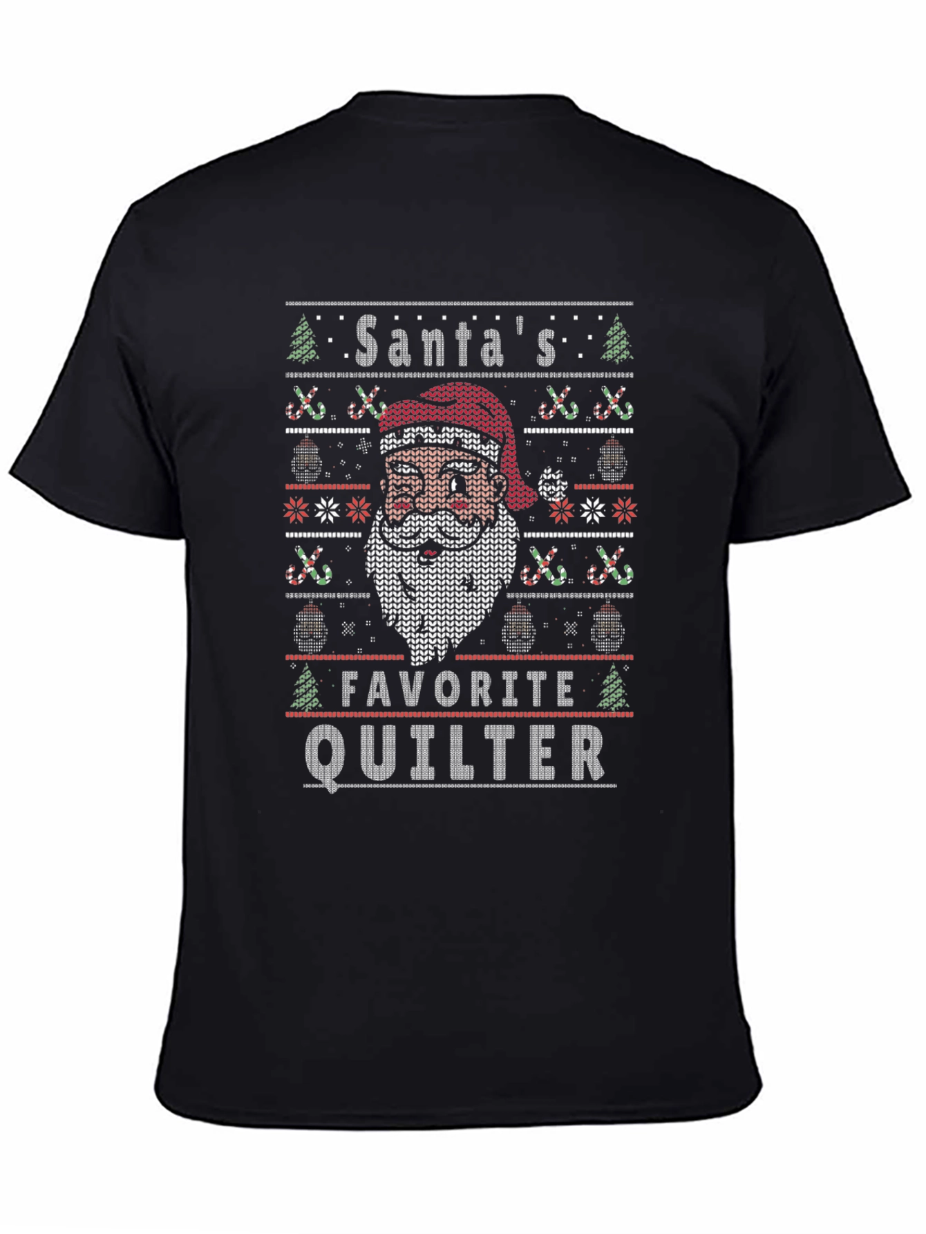 Santas Favorite Quilter Ugly Christmas Sweater T-Shirt
