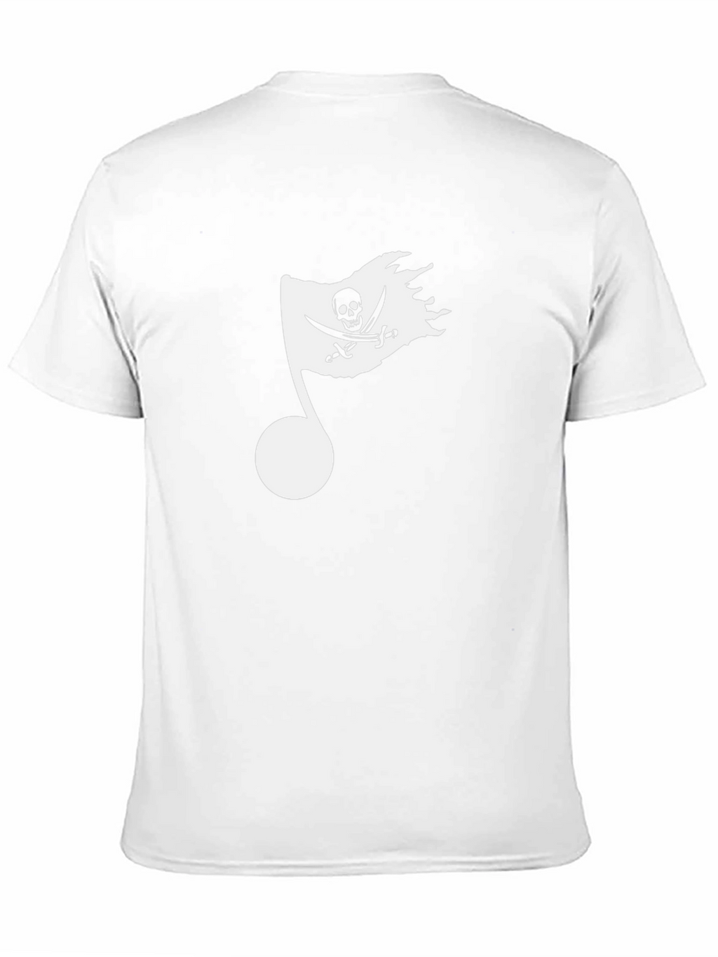 Pirate Flag Music Note Graphic Tee - Black