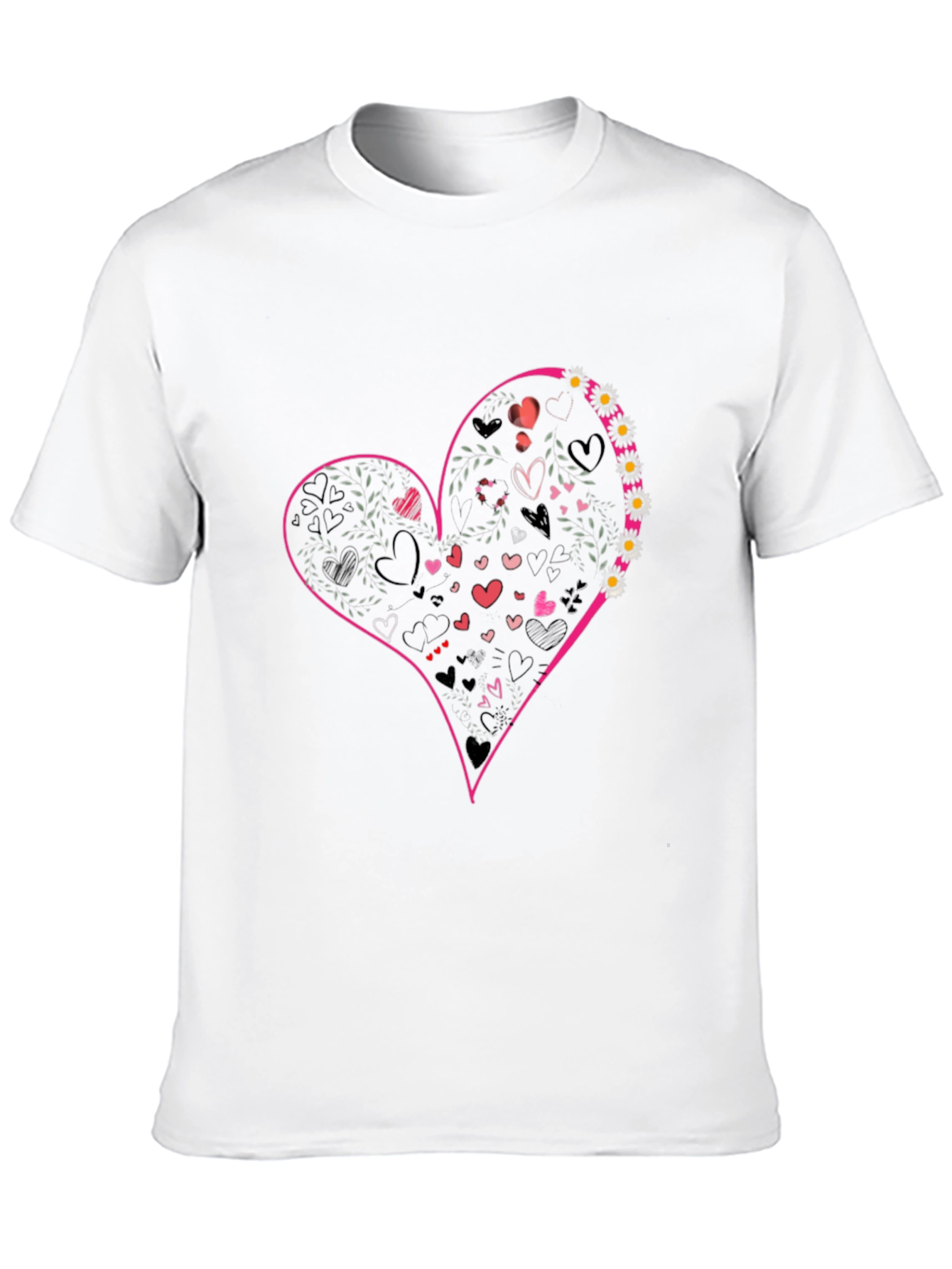 Heart Graphic Tee - Black Casual Shirt