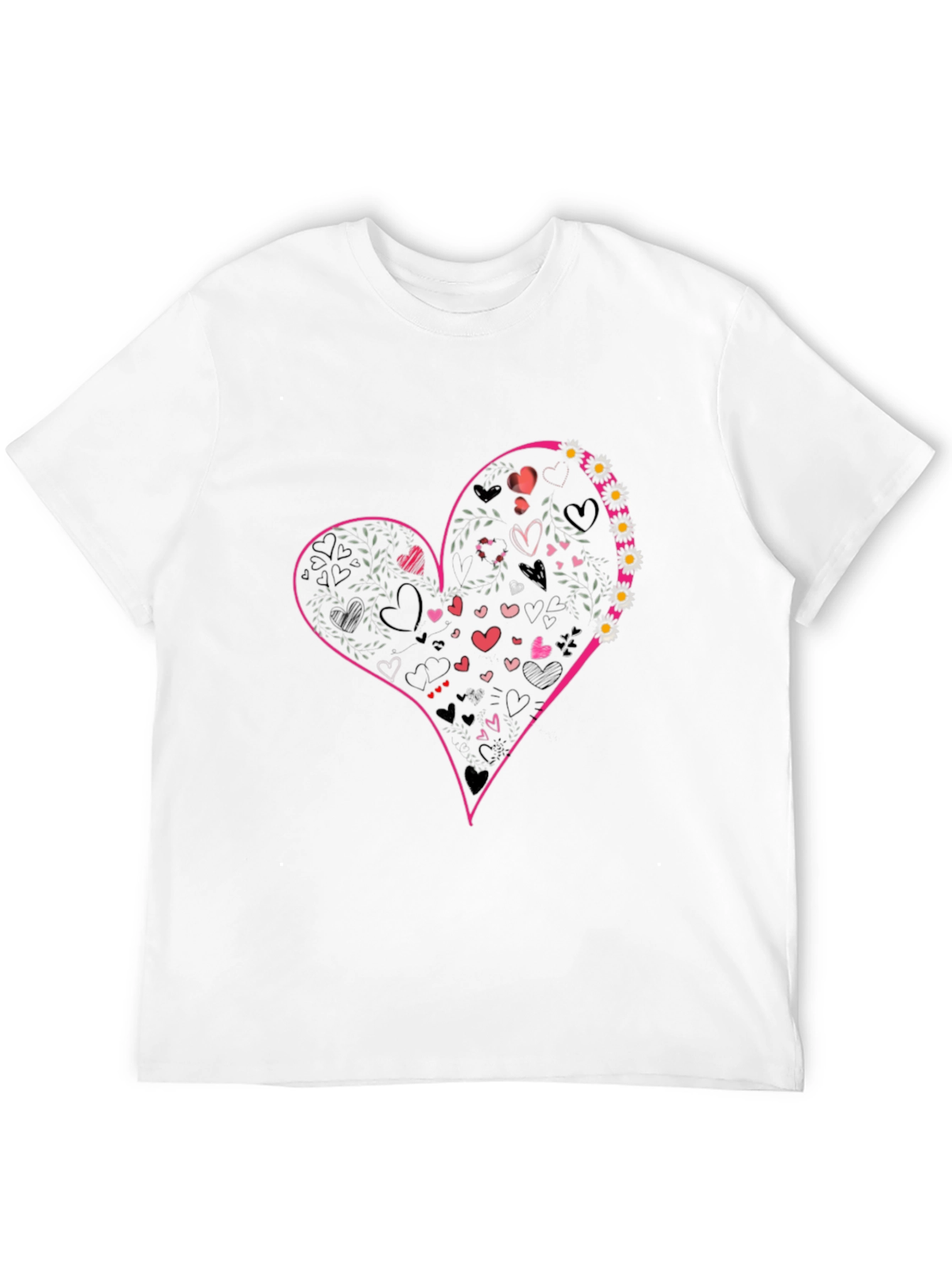 Heart Graphic Tee - Black Casual Shirt