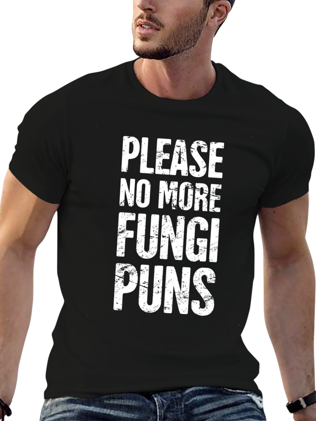 Funny Fungi Puns T-Shirt - Black Novelty Tee