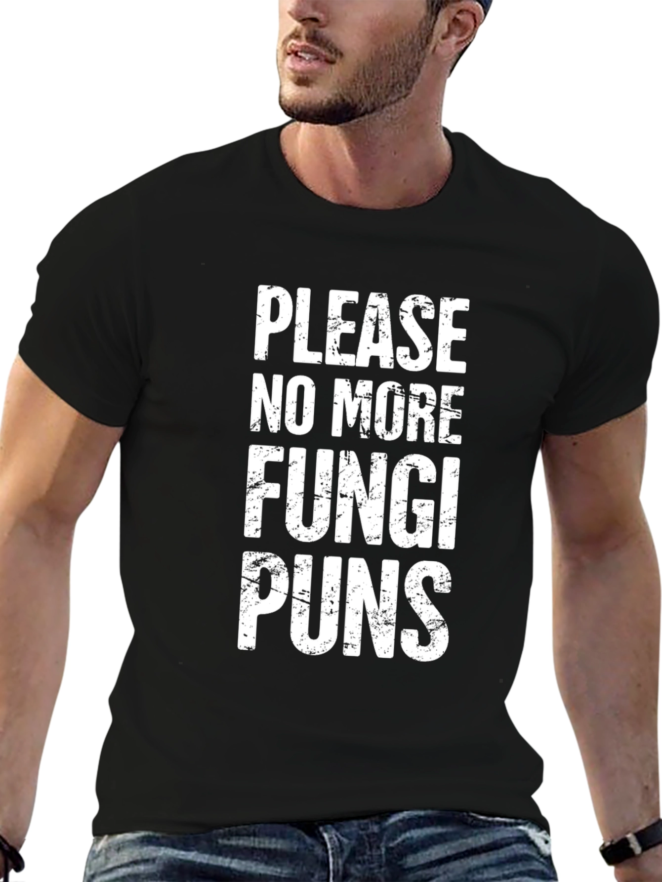 Funny Fungi Puns T-Shirt - Black Novelty Tee