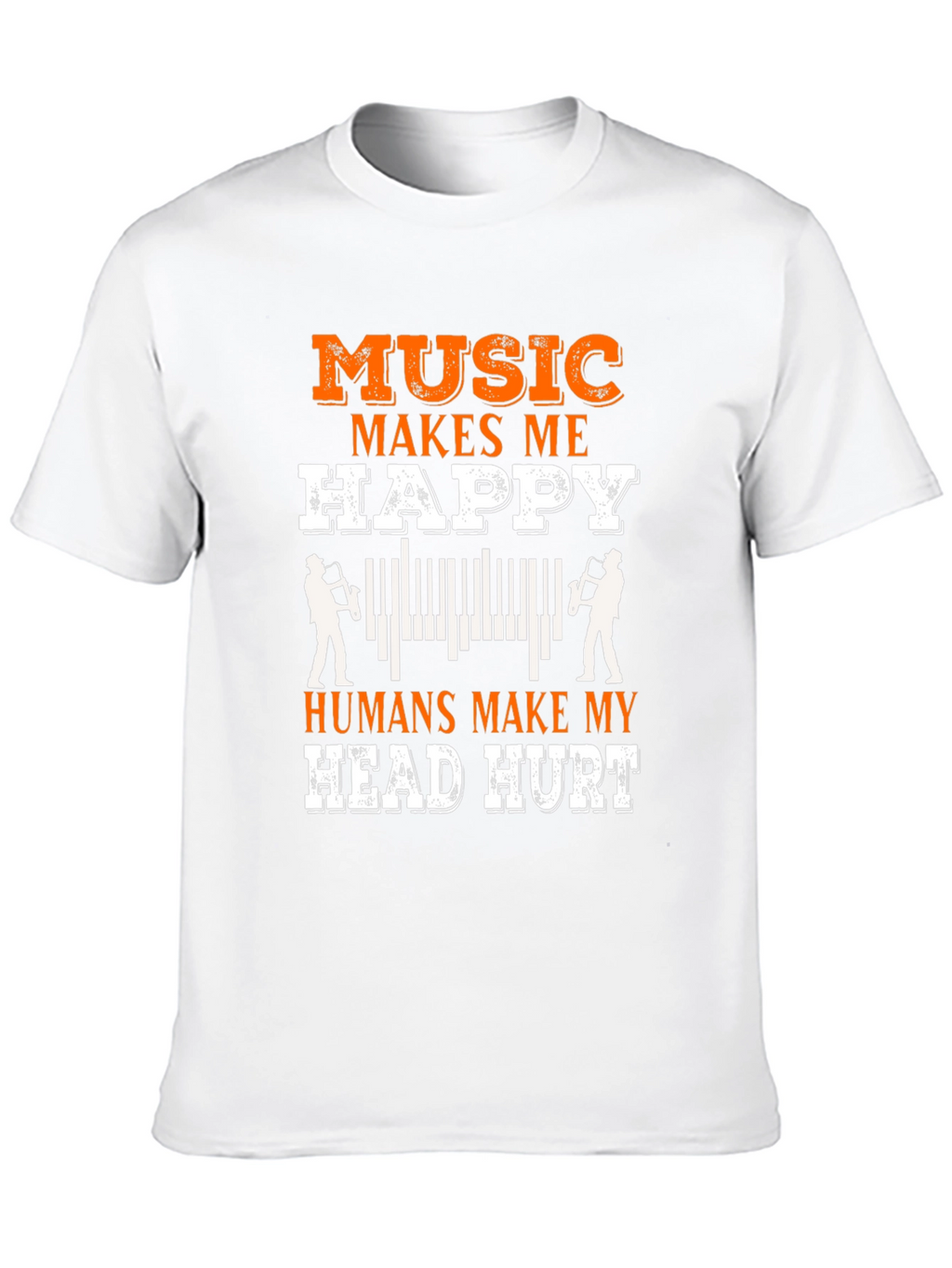 Music Lover Tee: Music Makes Me Happy T-Shirt