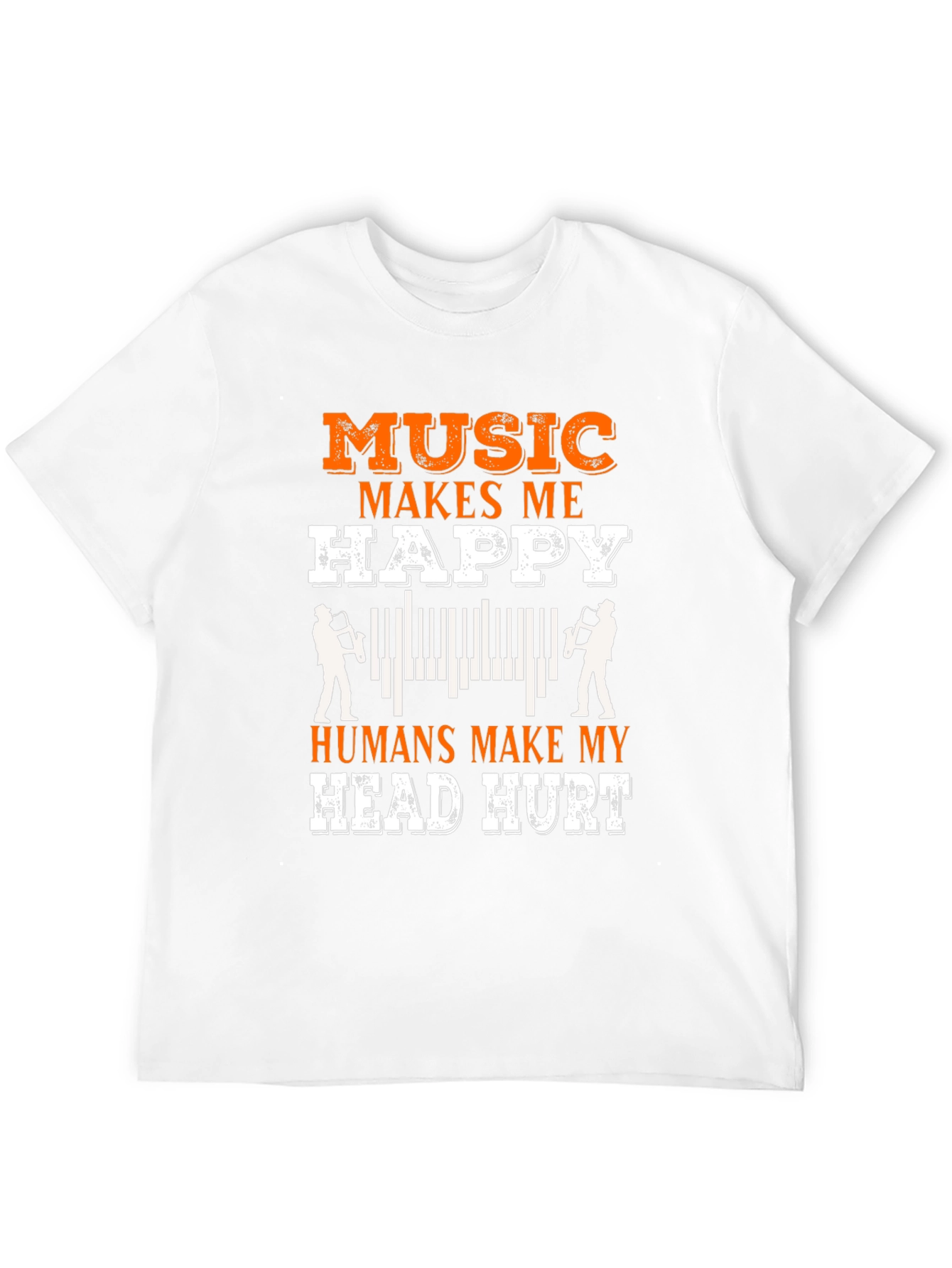 Music Lover Tee: Music Makes Me Happy T-Shirt