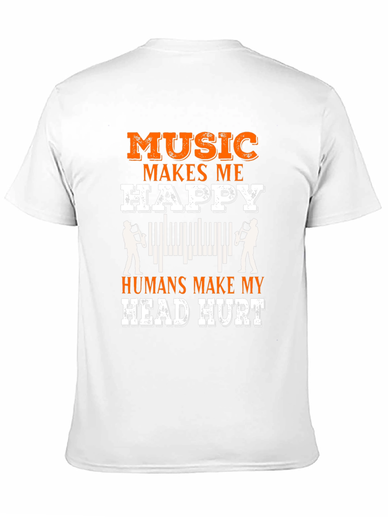 Music Lover Tee: Music Makes Me Happy T-Shirt