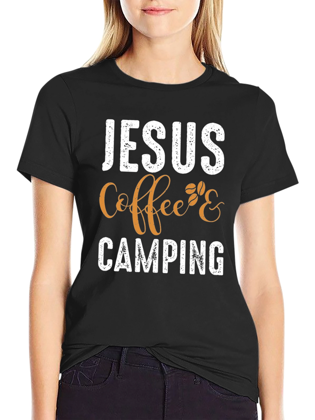 Jesus Coffee Camping T-Shirt - Christian Outdoor Apparel