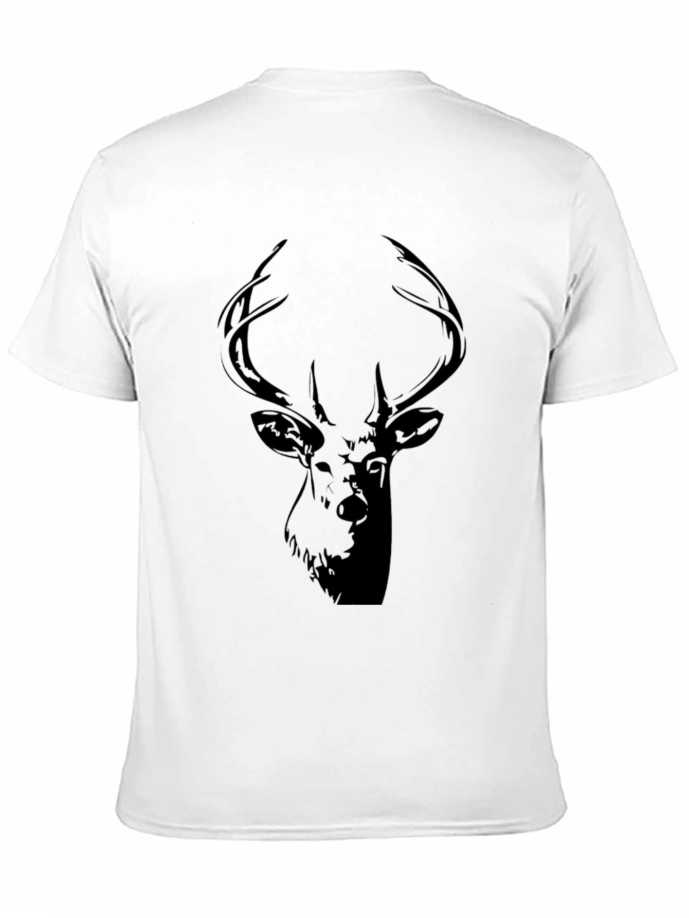 Mens Black Deer Graphic Tee - Casual Style