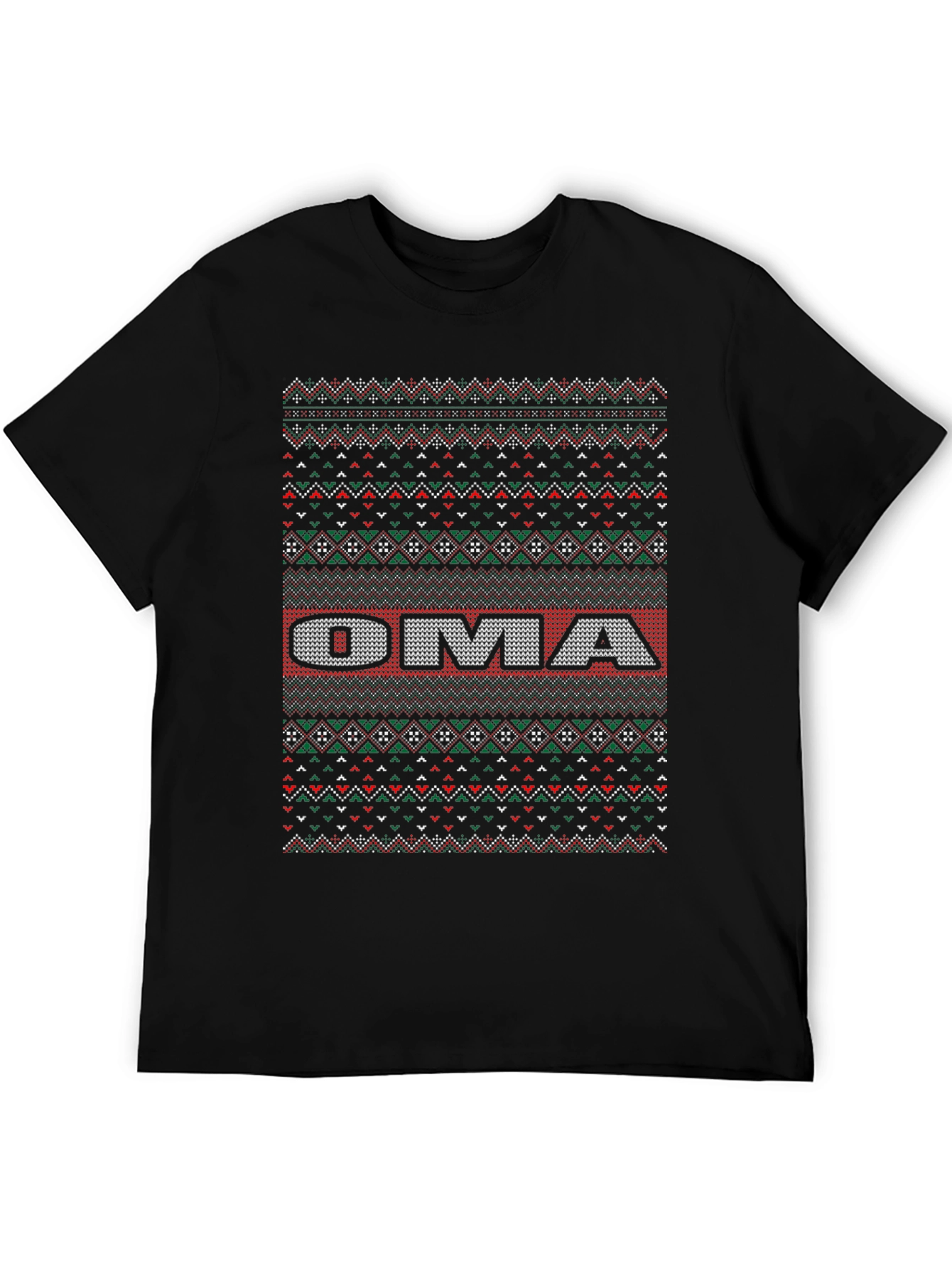 Oma Ugly Christmas Sweater T-Shirt - Festive Holiday Tee