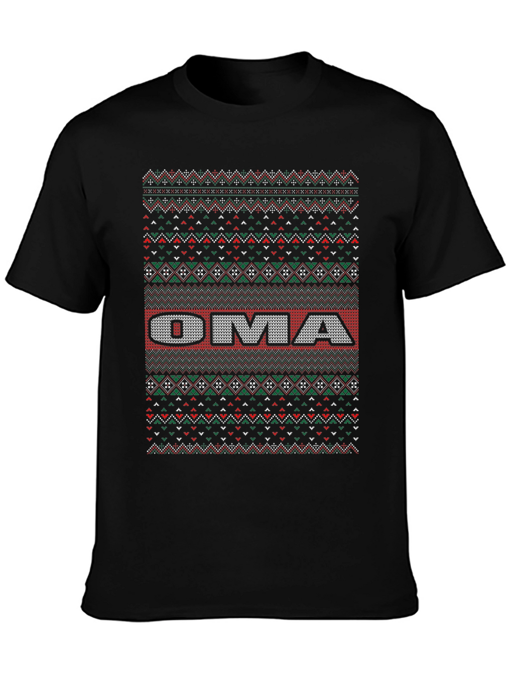 Oma Ugly Christmas Sweater T-Shirt - Festive Holiday Tee