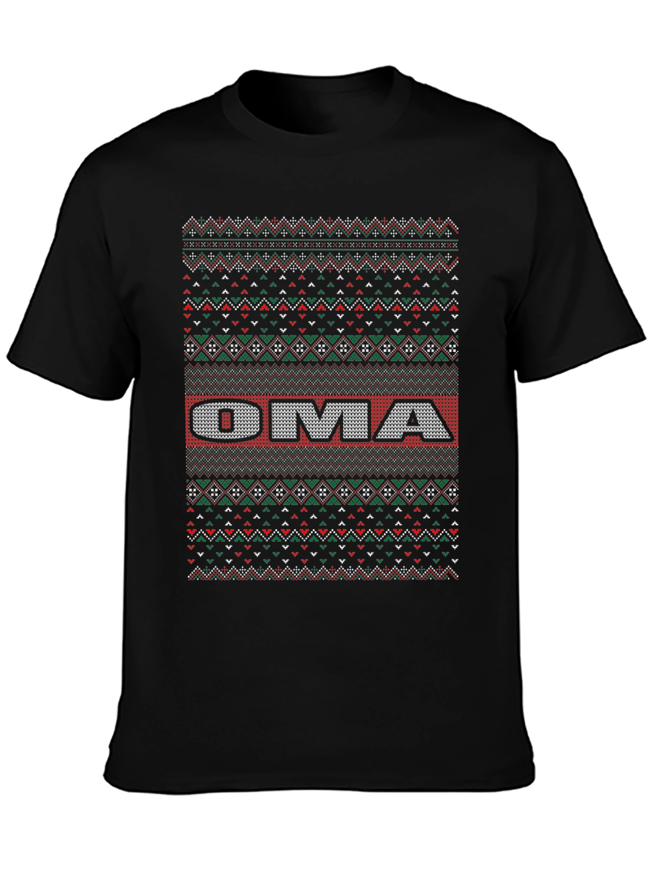 Oma Ugly Christmas Sweater T-Shirt - Festive Holiday Tee