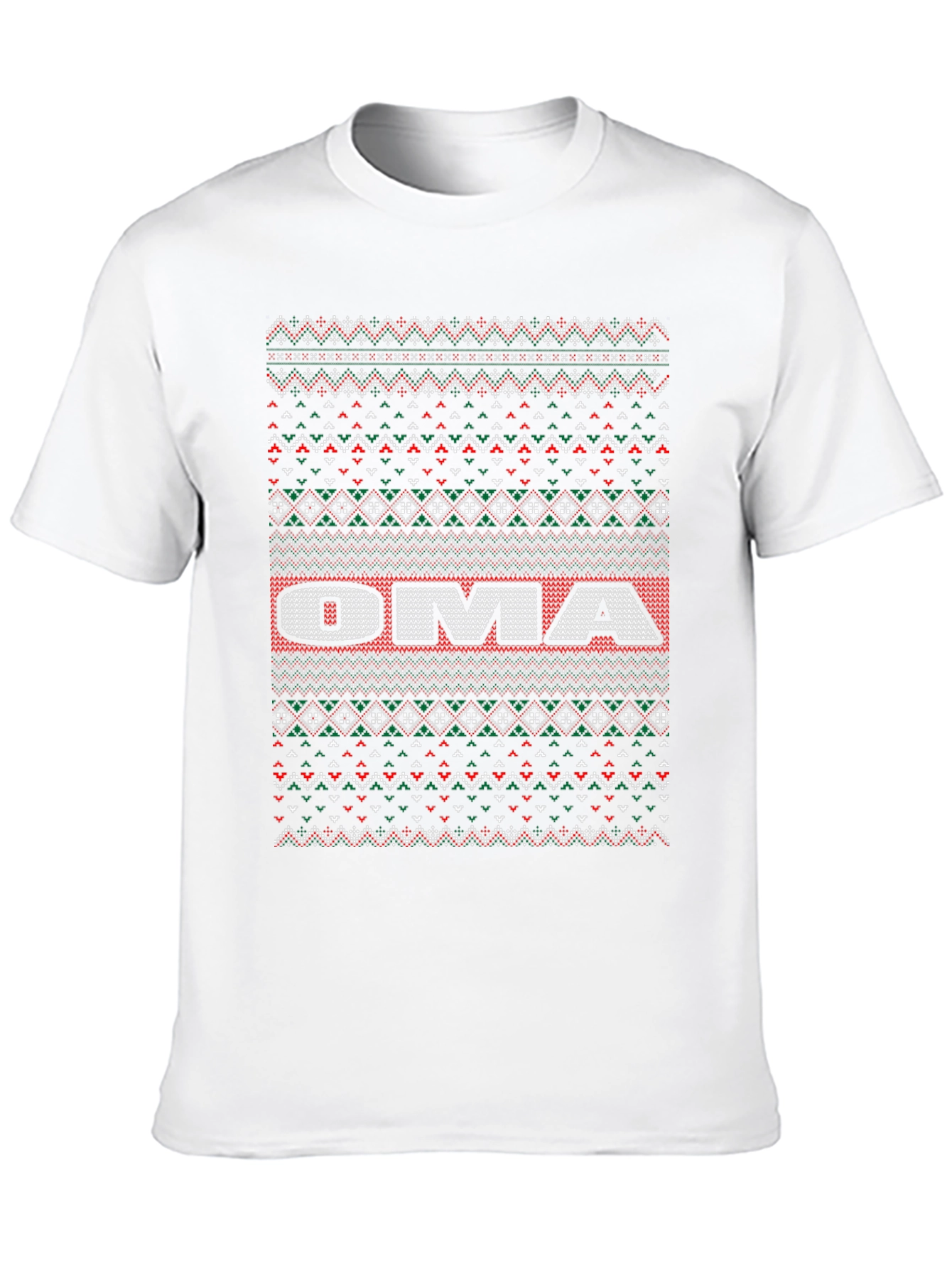 Oma Ugly Christmas Sweater T-Shirt - Festive Holiday Tee