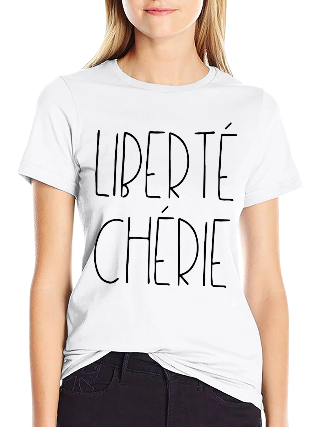 Liberté Chérie Graphic Tee - Black T-Shirt