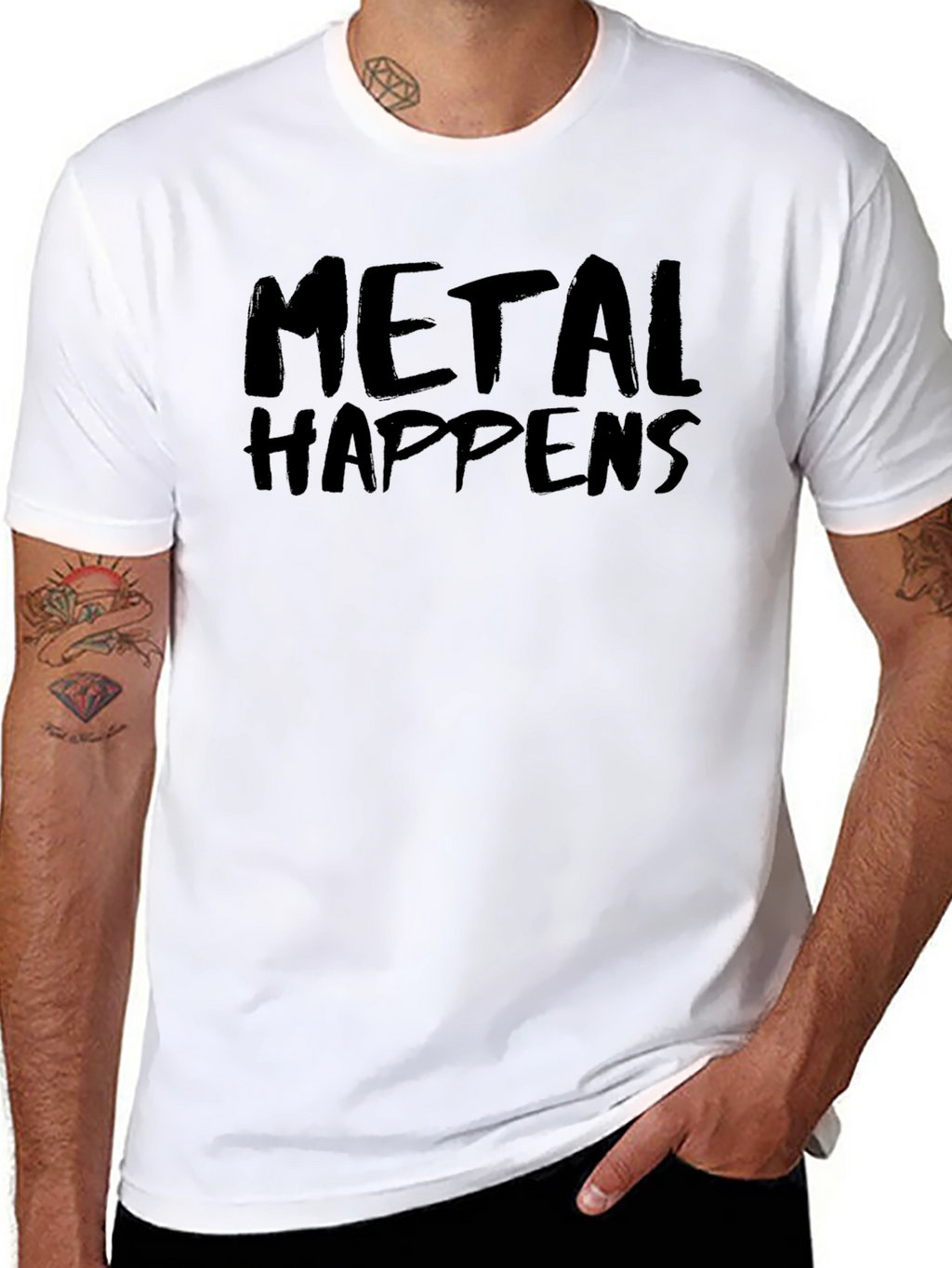 Metal Happens Black Graphic Tee