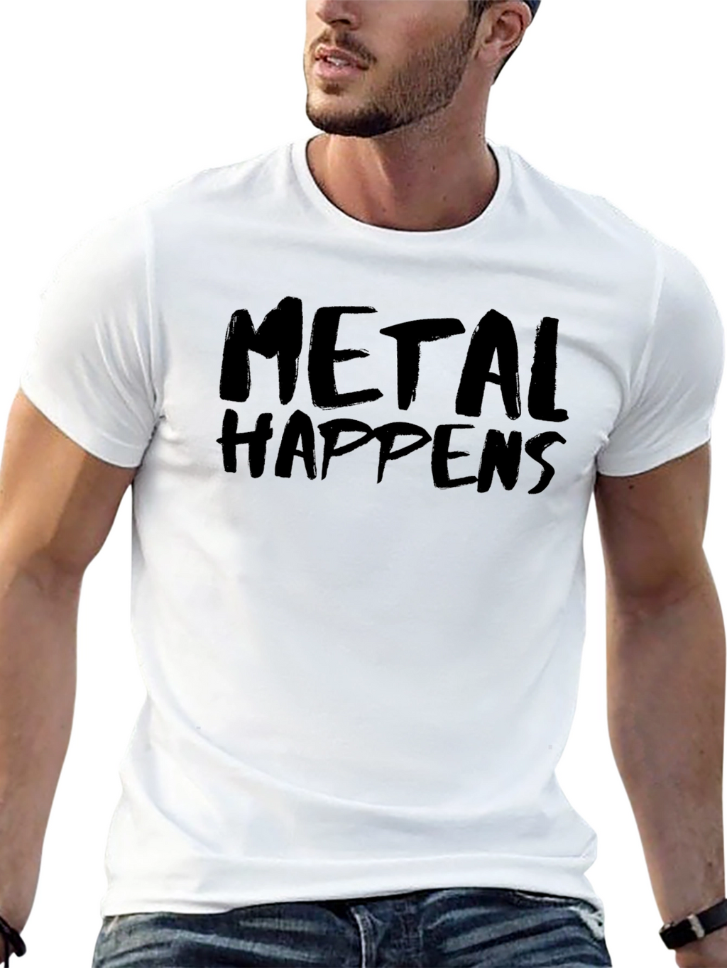 Metal Happens Black Graphic Tee