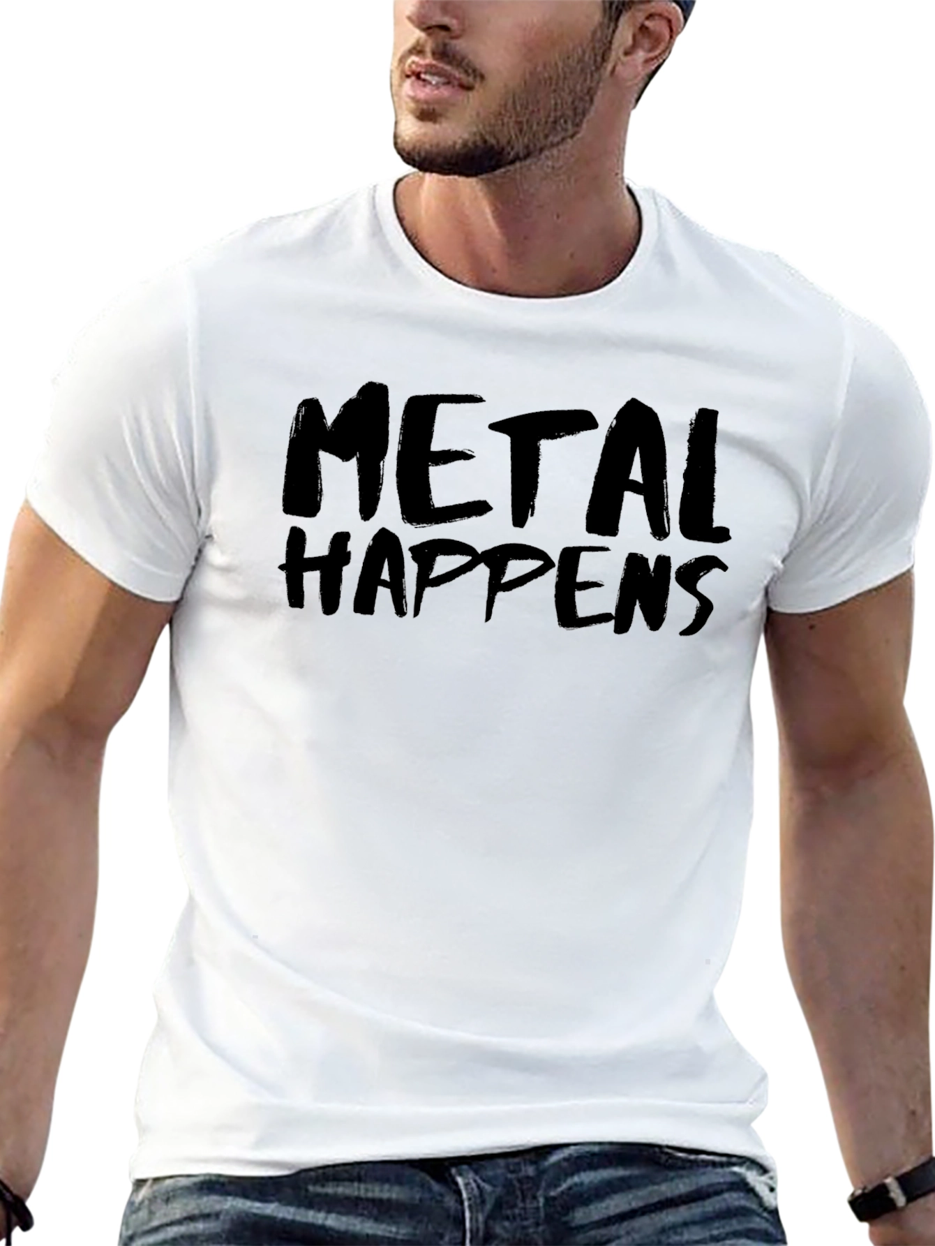 Metal Happens Black Graphic Tee