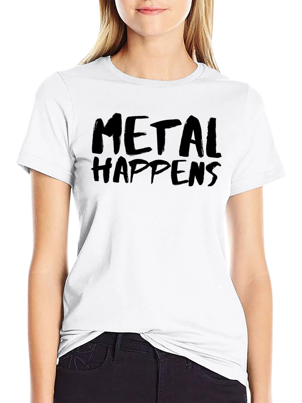 Metal Happens Black Graphic Tee