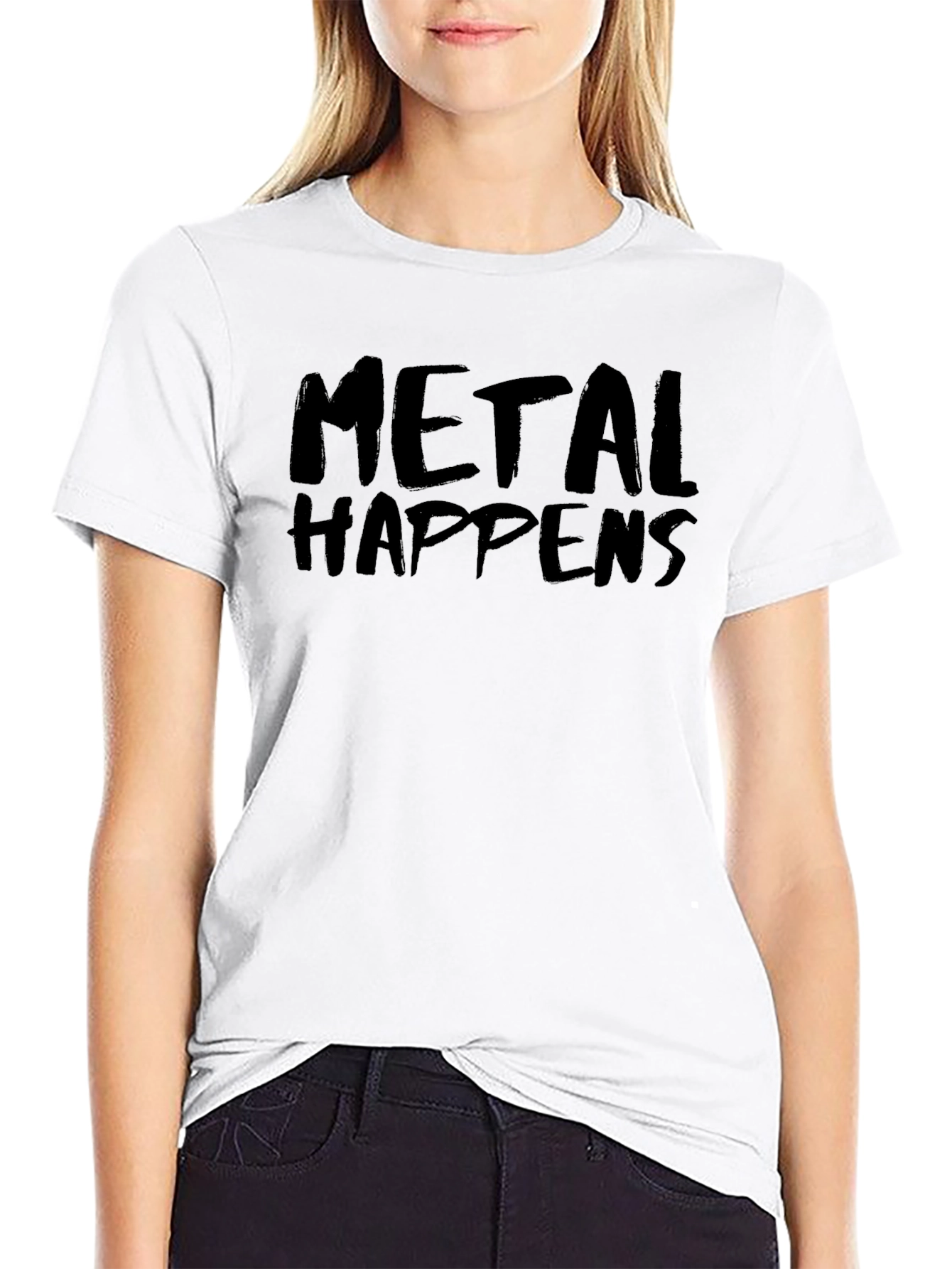 Metal Happens Black Graphic Tee