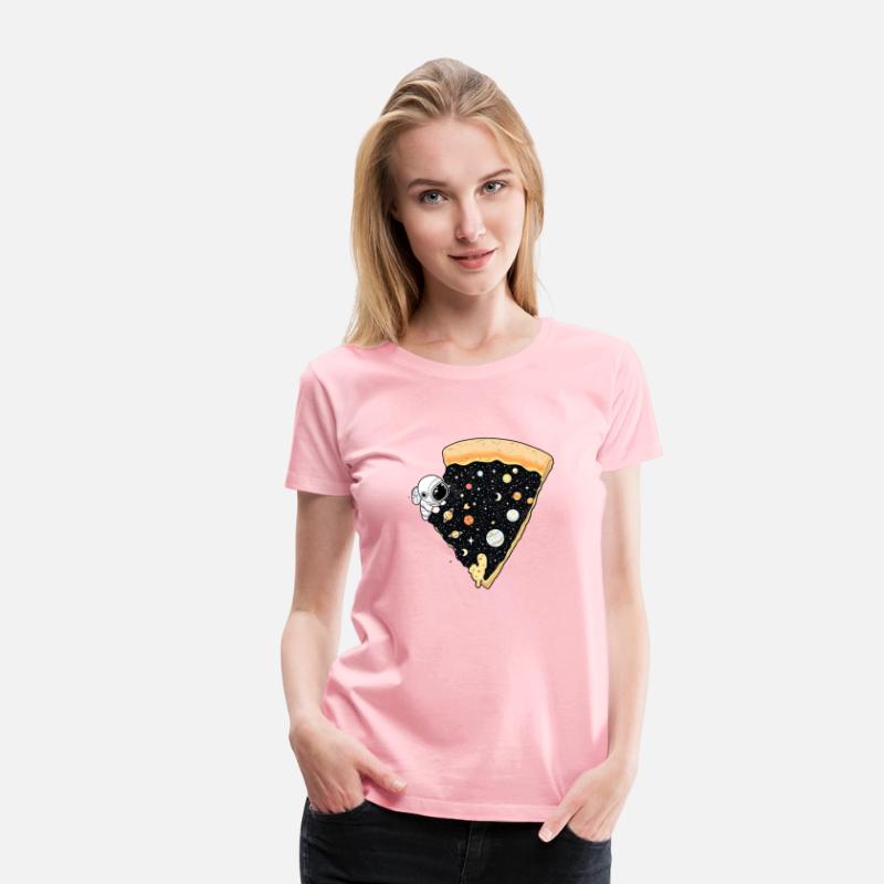 Modern Trendy Funny Astronaut Pizza