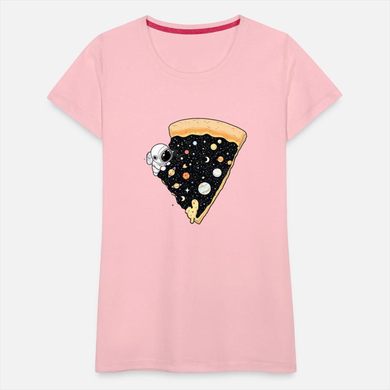 Modern Trendy Funny Astronaut Pizza