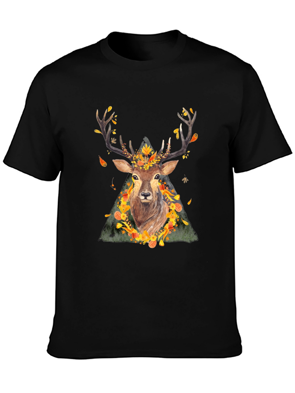 Autumn Deer Graphic Tee - Nature Inspired Shirt