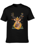 Autumn Deer Graphic Tee - Nature Inspired Shirt