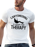 Canyoneering Cheaper Than Therapy Black T-Shirt
