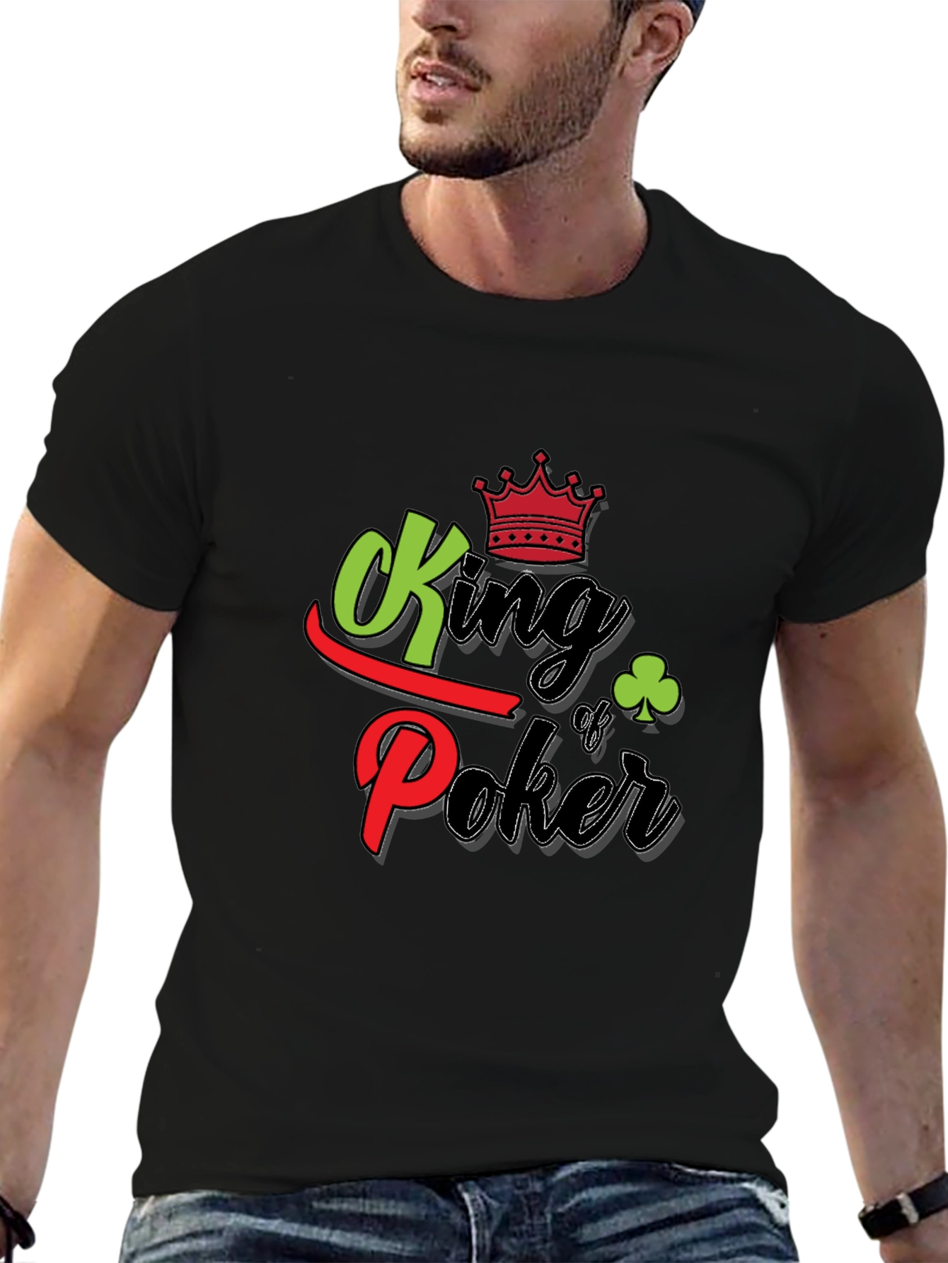 King of Poker Graphic T-Shirt - Black