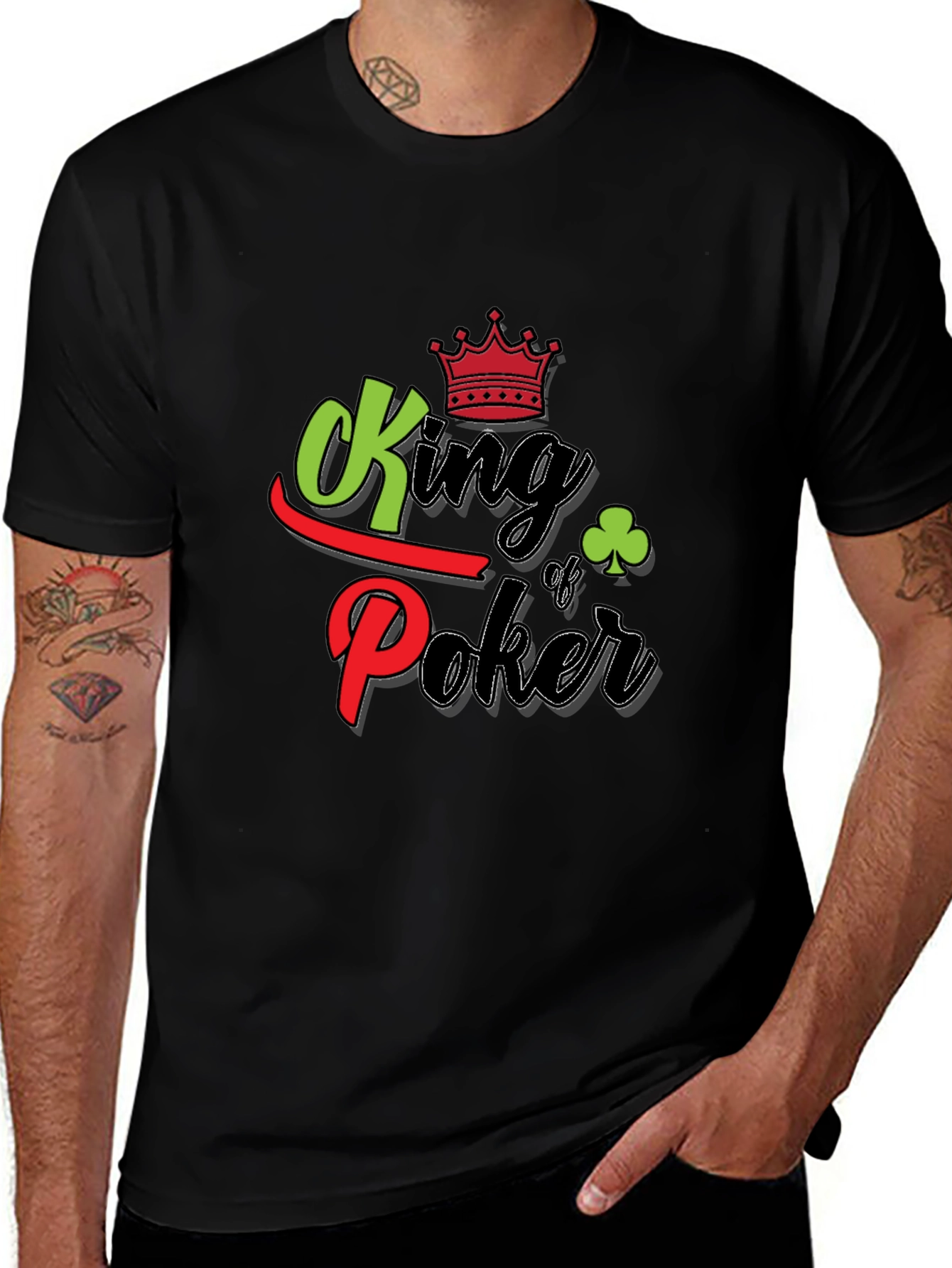 King of Poker Graphic T-Shirt - Black