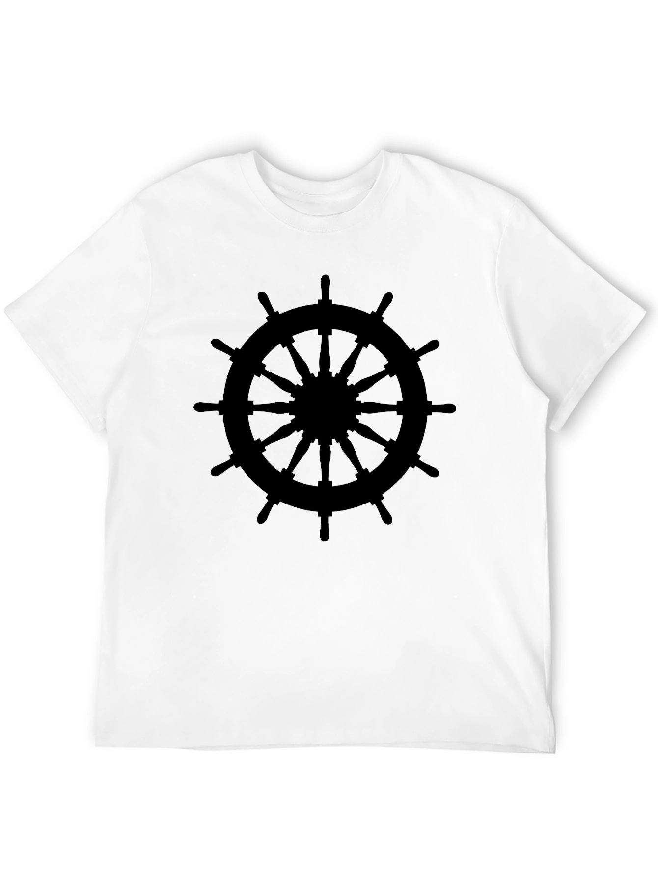 Nautical Wheel Graphic Tee - Classic Black T-Shirt