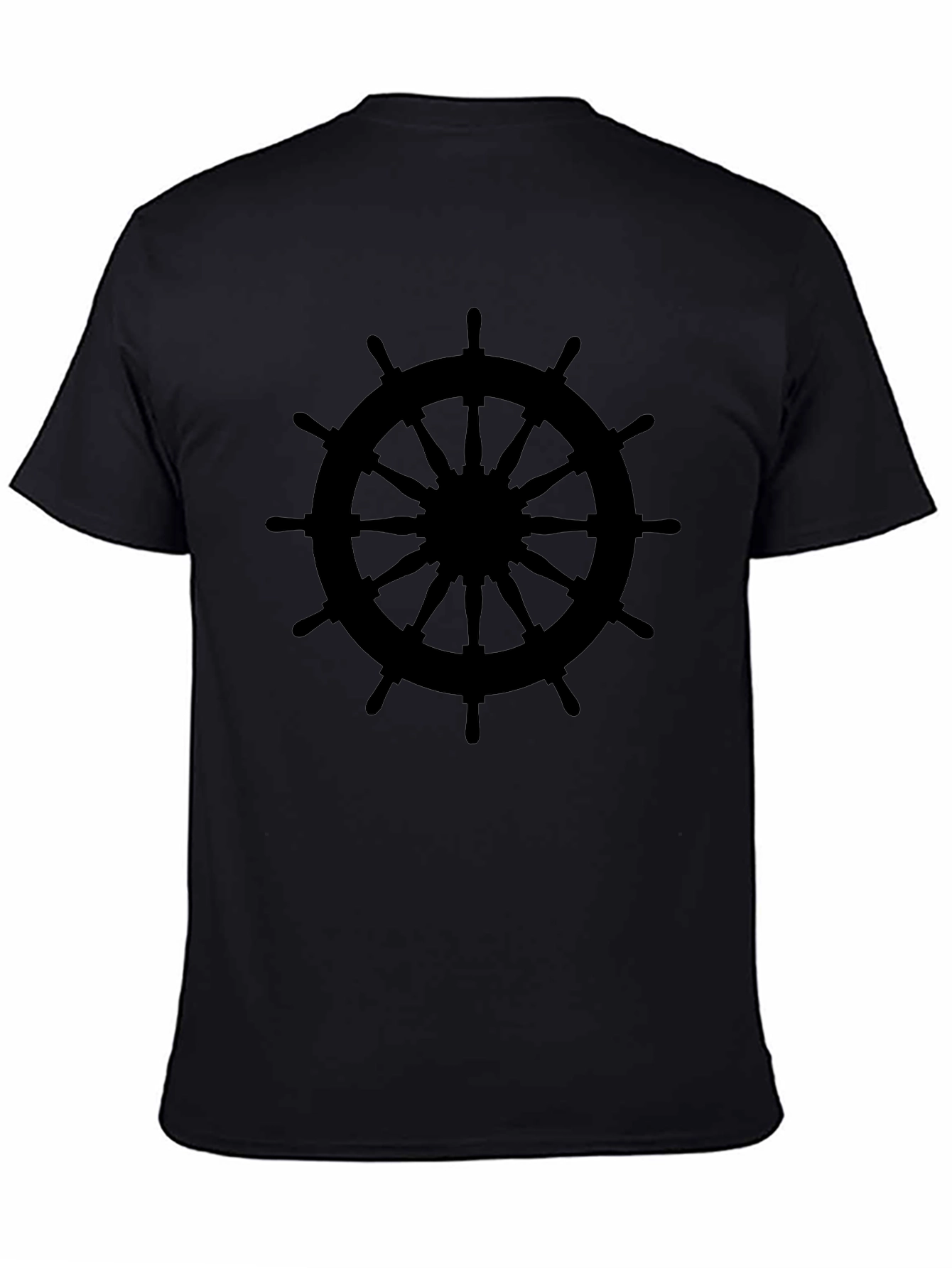Nautical Wheel Graphic Tee - Classic Black T-Shirt