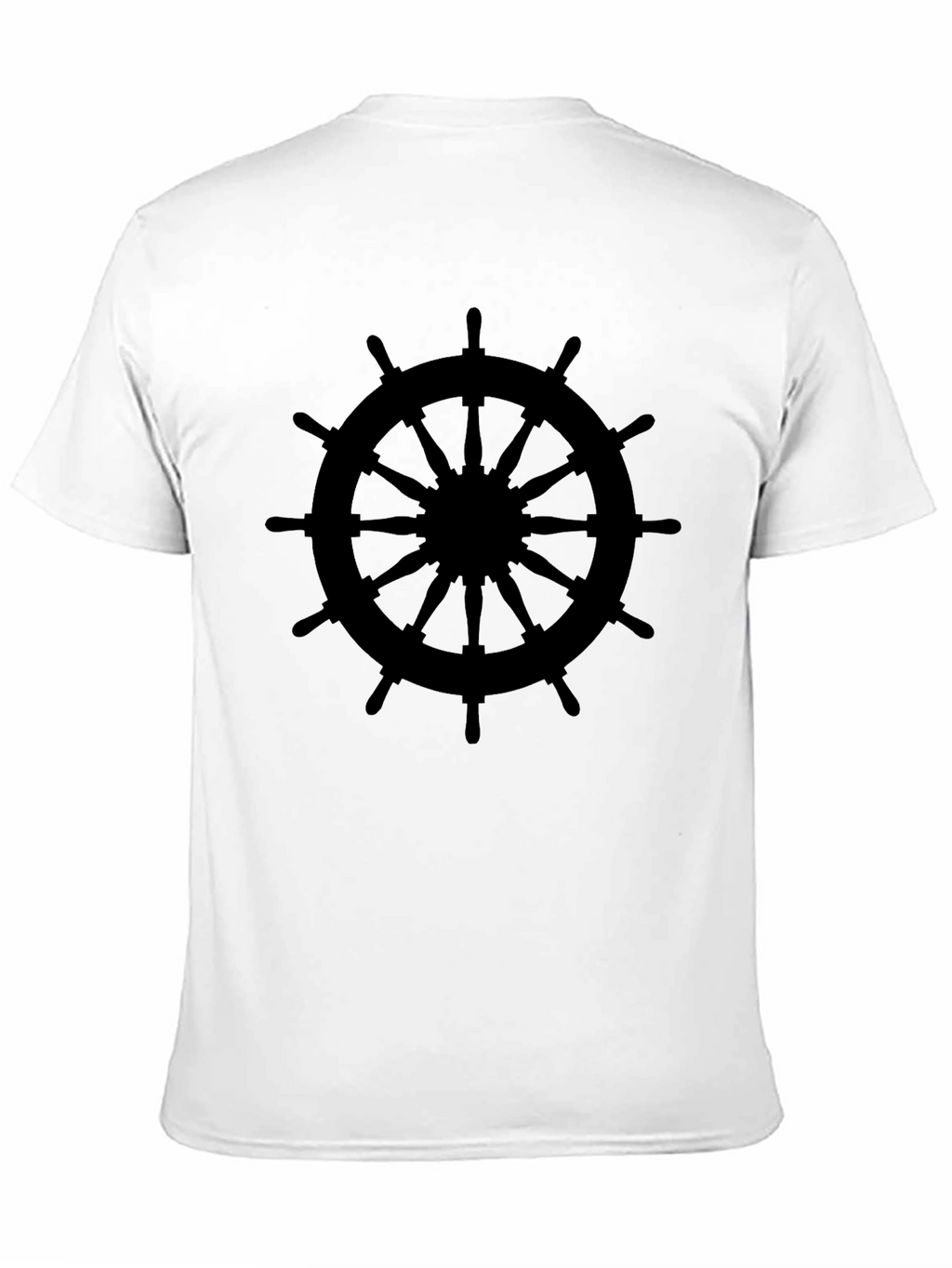 Nautical Wheel Graphic Tee - Classic Black T-Shirt