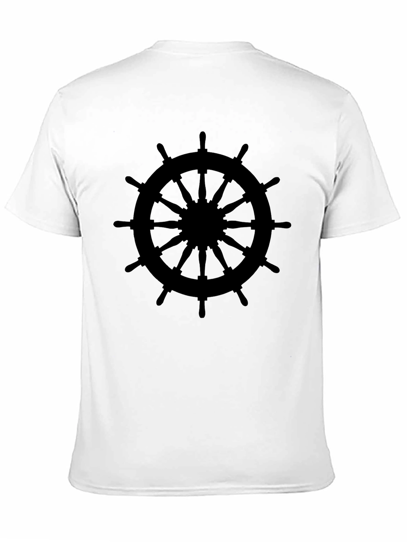 Nautical Wheel Graphic Tee - Classic Black T-Shirt