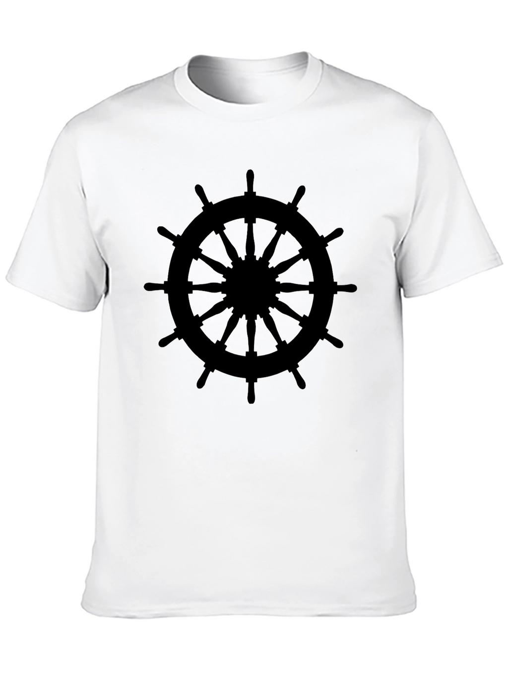Nautical Wheel Graphic Tee - Classic Black T-Shirt