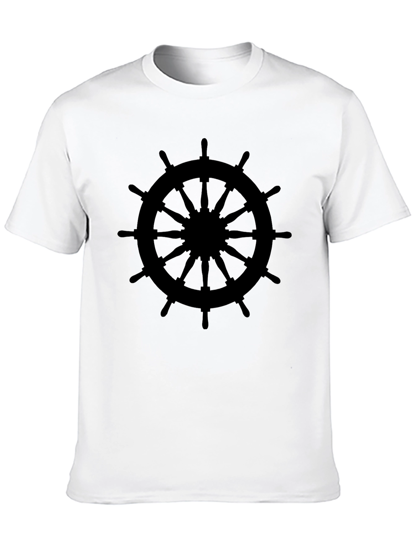 Nautical Wheel Graphic Tee - Classic Black T-Shirt