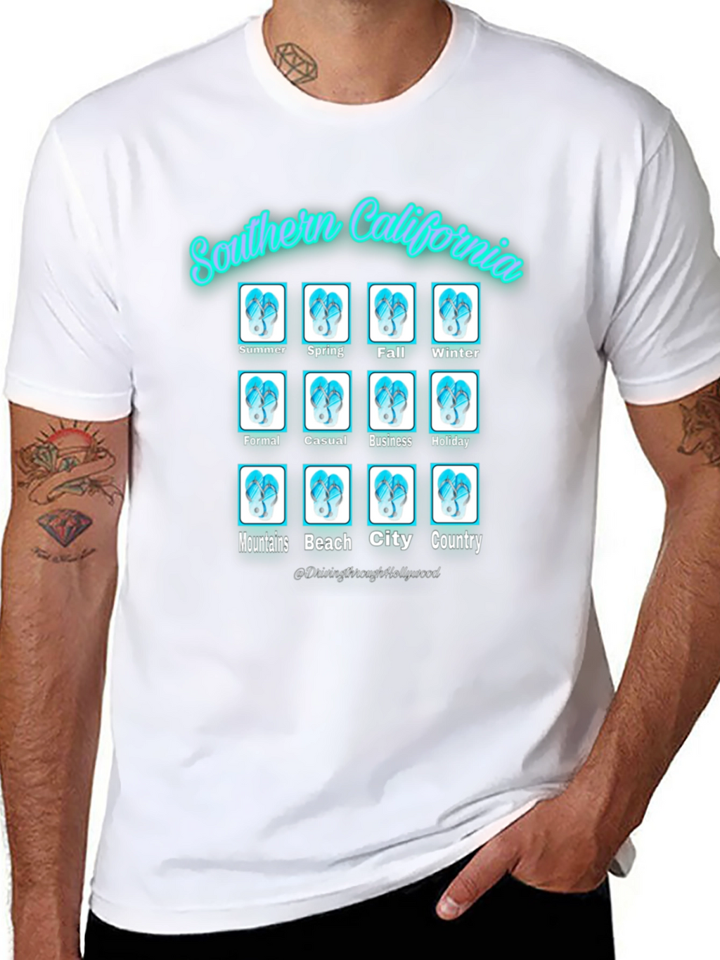 Southern California Flip Flops T-Shirt