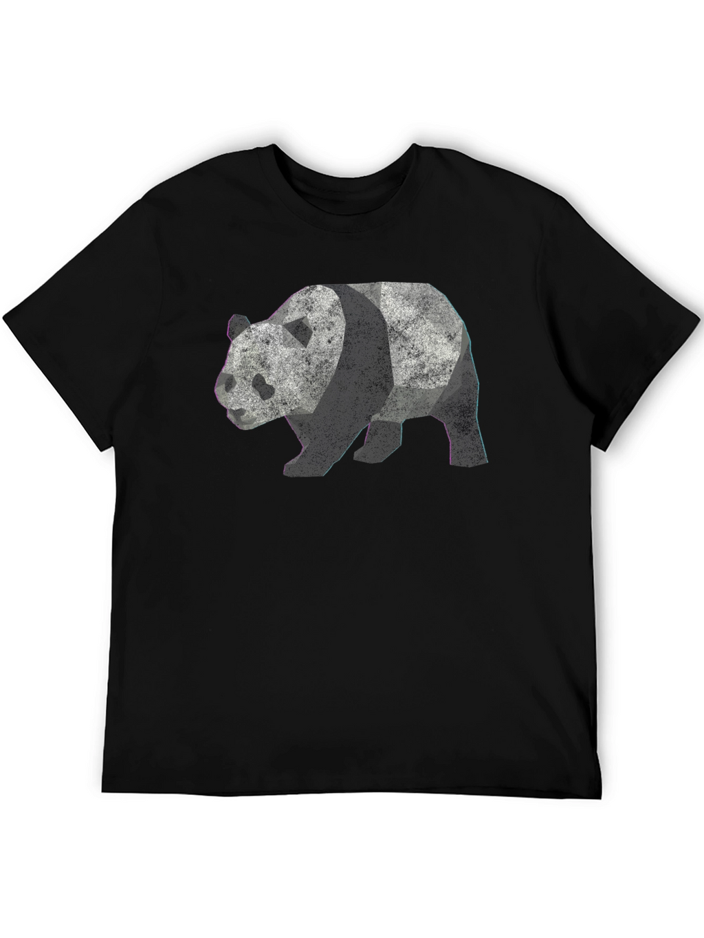 Geometric Panda Graphic Tee - Mens Black T-Shirt