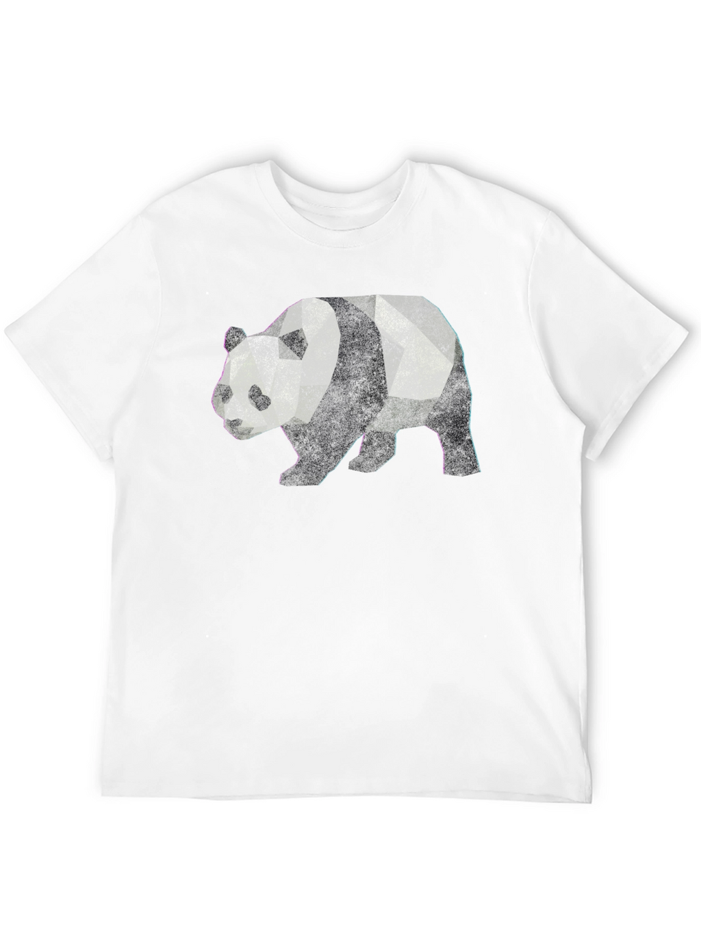 Geometric Panda Graphic Tee - Mens Black T-Shirt