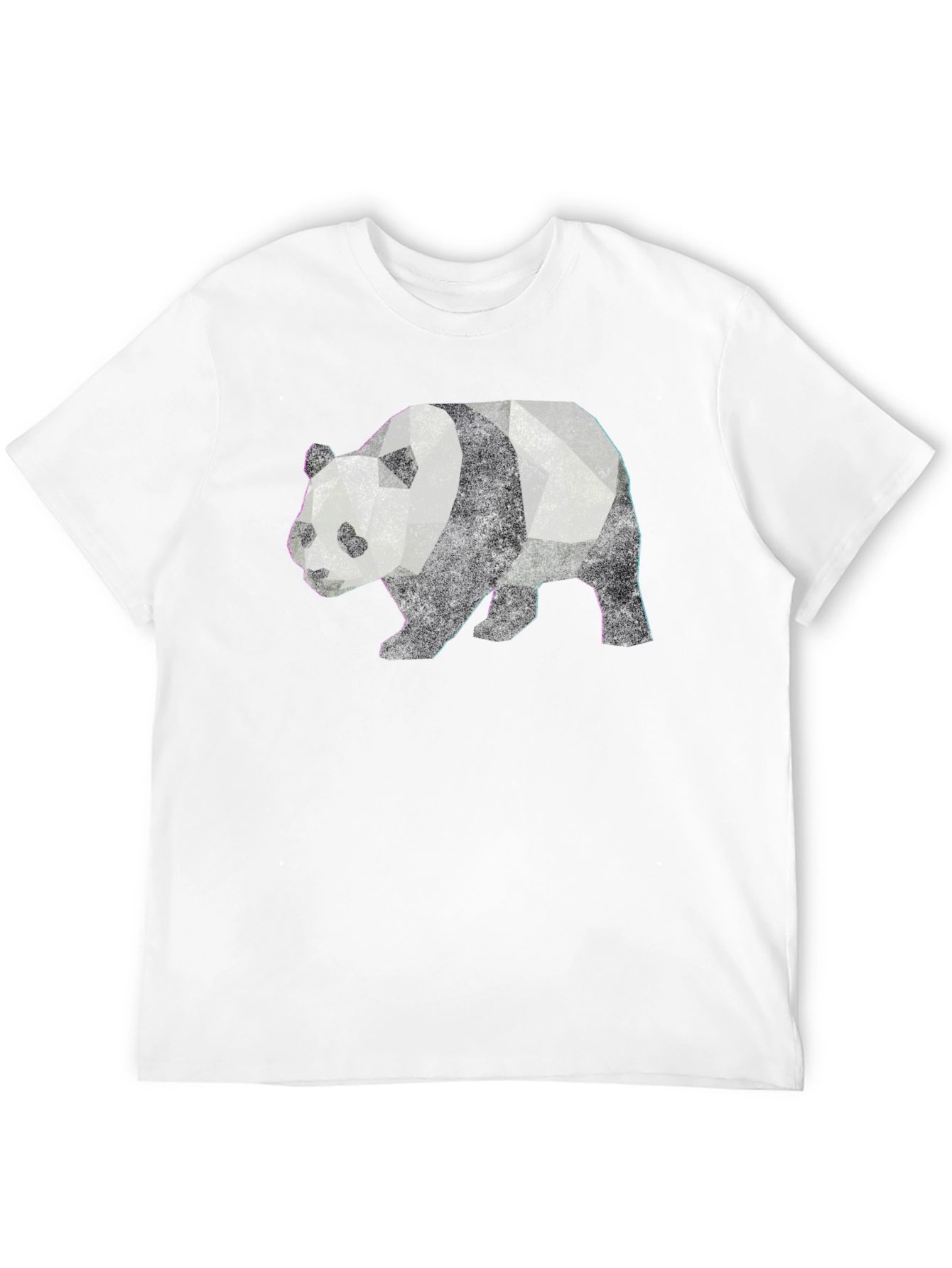 Geometric Panda Graphic Tee - Mens Black T-Shirt