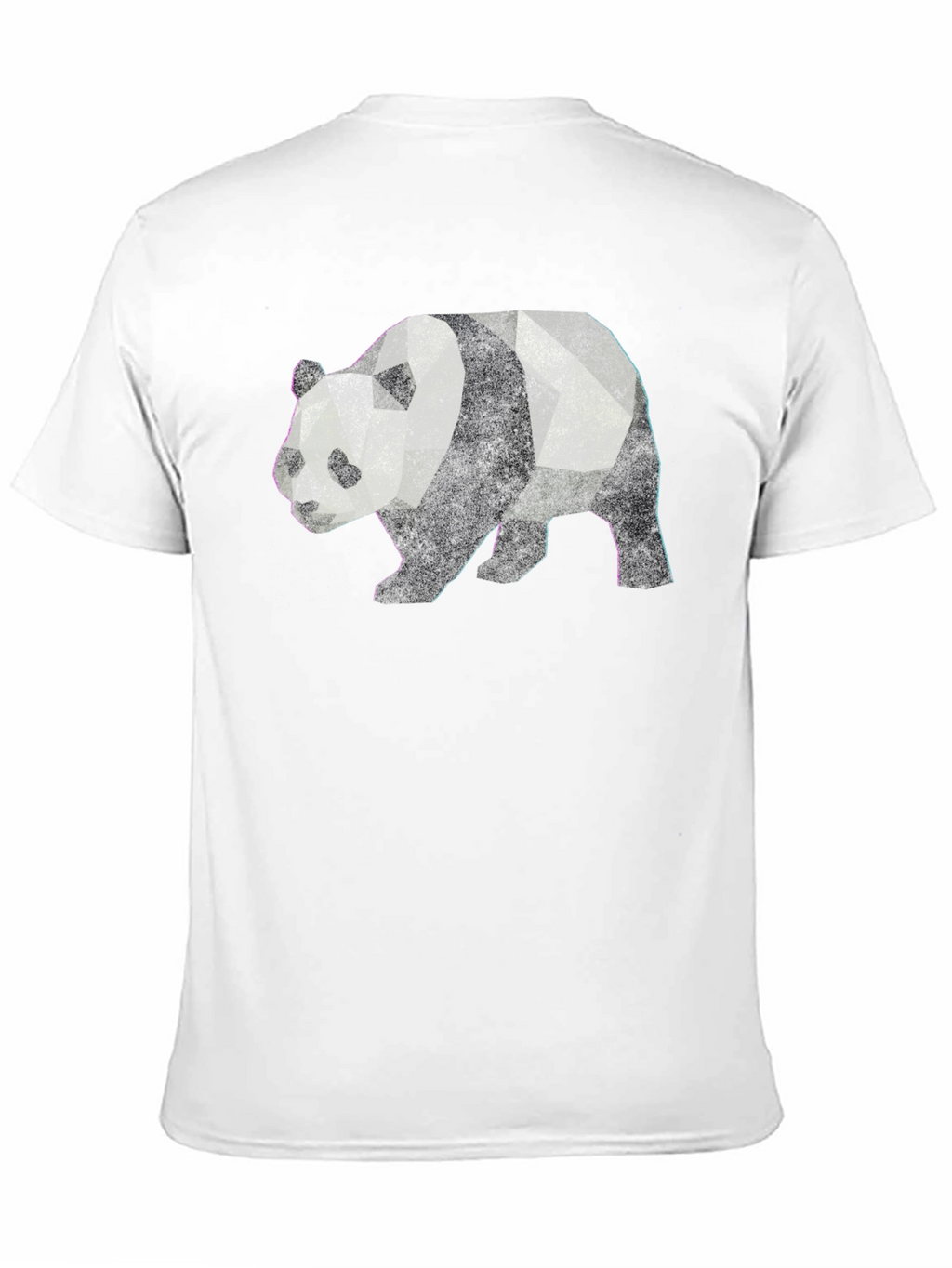 Geometric Panda Graphic Tee - Mens Black T-Shirt